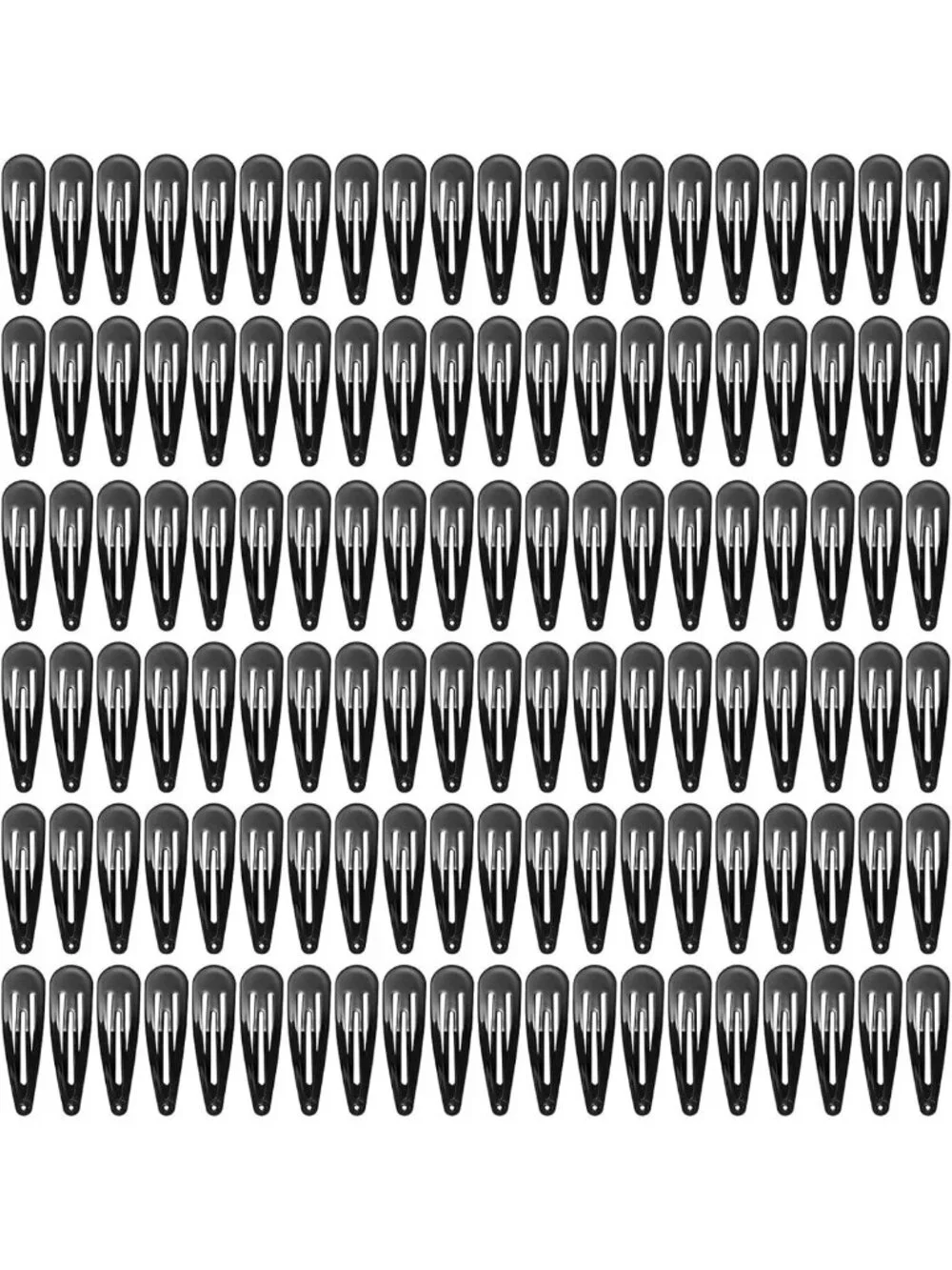 120 Pack Black 2-Inch Metal Snap Hair Clips for Women - Stylish Hair Accessories